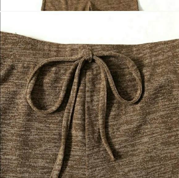 🍍Mocha string tie lightweight short set - Picture 2 of 2